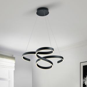 Antracytowa lampa wisząca nowoczesna, Davu, 52W, 3000K LED