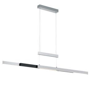Chromowana lampa wisząca nad stół do jadalni nowoczesna, Jessey, 45W, regulowana ciepła do zimnej bieli LED