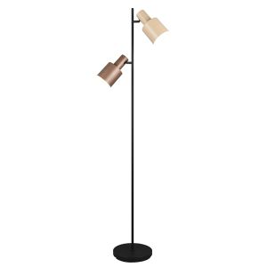 Wielokolorowa lampa stojąca metalowa, Amila, z przełącznik