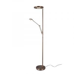 Brązowa lampa do czytania stojąca nowoczesna, Yazid, 32W, regulowany kolor LED
