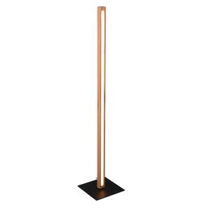Drewniana lampa do czytania stojąca, Kelley, 20W, 3000K LED, z przełącznik