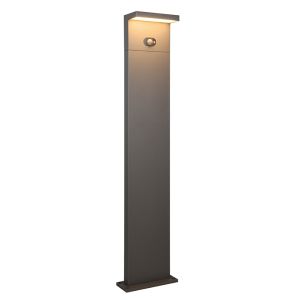 Antracytowa lampa podłogowa zewnętrzna solarna nowoczesna, Nesrin, 5W, white switch LED, IP65