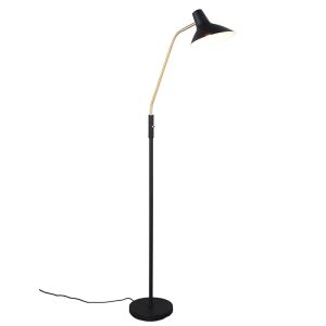 Czarna lampa stojąca klasyczna, Merit