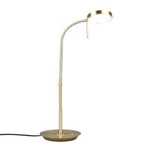 Mosiądz lampa stołowa nowoczesna, Bilge, 12W, regulowany kolor LED, z przełącznik