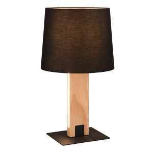 Czarna lampa stołowa nowoczesna, Radia, z przełącznik