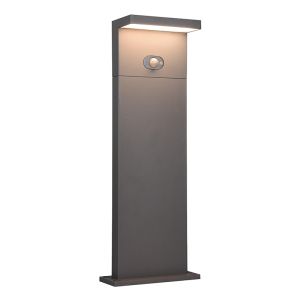 Antracytowa lampa podłogowa zewnętrzna solarna nowoczesna, Nesrin, 5W, white switch LED, IP65