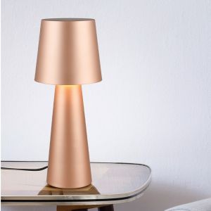 Brązowa lampa stołowa nowoczesna, Lillyam, z przełącznik