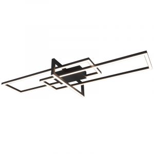 Czarny plafon sufitowy nowoczesny, Hatun, 34W, 3000K LED