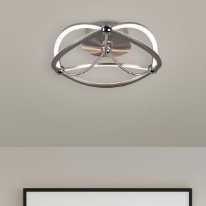 Niklowy plafon sufitowy nowoczesny, Remy, 20W, 3000K LED