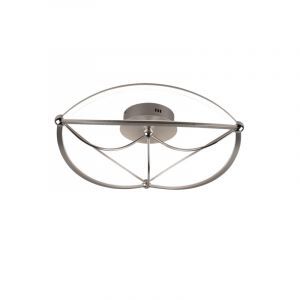 Niklowy plafon sufitowy nowoczesny, Remy, 42W, 3000K LED
