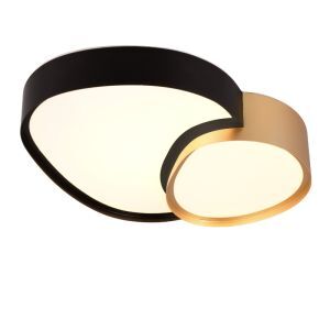 Złota lampa sufitowa metalowa, Merwin, 21W, regulowana ciepła do zimnej bieli LED, z pilot