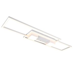 Biały plafon sufitowy design, Sohaib, 37W, regulowana ciepła do zimnej bieli LED, ściemniana w 3 krokach