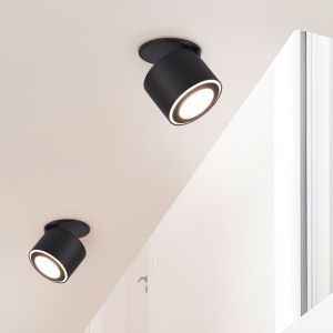 Czarny plafon sufitowy nowoczesny, Jorno, 3,5W, 3000K LED