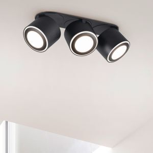 Czarny plafon sufitowy nowoczesny, Jorno, 3,5W, 3000K LED