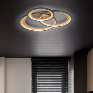 Czarny plafon sufitowy nowoczesny, Kendi, 36W, 3000K LED