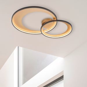Czarny plafon sufitowy nowoczesny, Kendi, 36W, 3000K LED