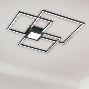 Antracytowy plafon sufitowy nowoczesny, Kimoni, 38W, 3000K LED