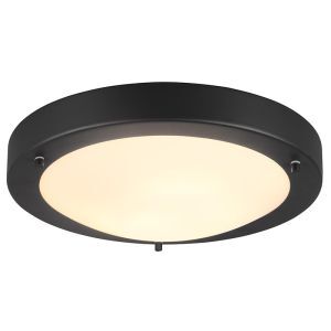 Czarna lampa łazienkowa sufitowa nowoczesna, Hadleigh, IP44