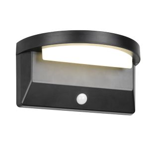 Czarny kinkiet solarny zewnętrzny nowoczesny, Neelam, 8W, 4000K LED, IP44