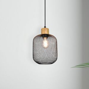 Czarna lampa wisząca nad stół do jadalni vintage, Cristel