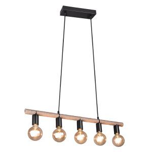 Czarna lampa wisząca nowoczesna, Mikail