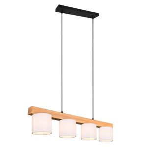 Drewniana lampa wisząca brązowa, Keltoum