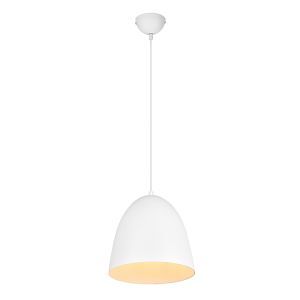 Biała lampa wisząca półkula nowoczesna, Ingmar