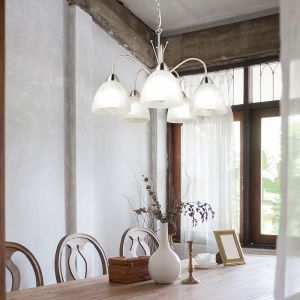 Biała lampa wisząca klasyczna, Ozlem