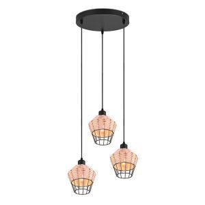 Rattanowa lampa wisząca brązowa, Mirne