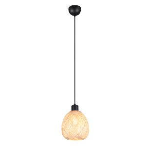 Bambusowa lampa wisząca brązowa, Piotr