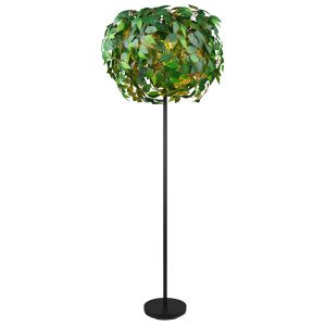 Zielona lampa stojąca design, Urwa, z przełącznik