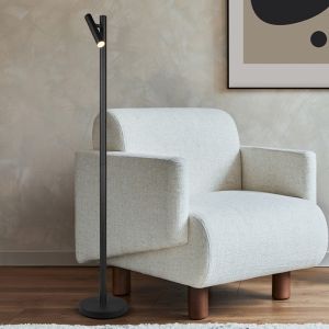 Czarna lampa stojąca akumulatorowa nowoczesna, Peniguet, 3W, regulowana ciepła do zimnej bieli LED, z dotykowy ściemniacz