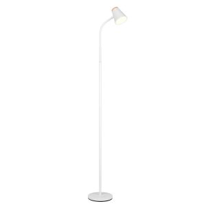 Biała lampa stojąca nowoczesna, Rahul, 4,5W, 3000K LED, z przełącznik