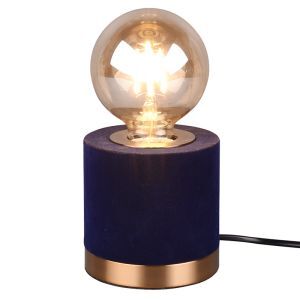 Betonowa lampa stołowa niebieska, Fabienne, z przełącznik