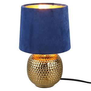 Ceramiczna lampa stołowa złota, Jorre, z przełącznik