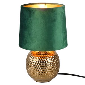 Ceramiczna lampa stołowa złota, Jorre, z przełącznik