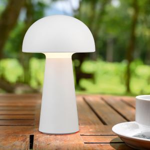 Biała lampa stołowa ogrodowa nowoczesna, Rachelle, 2W, 3000K LED, IP44, z przełącznik