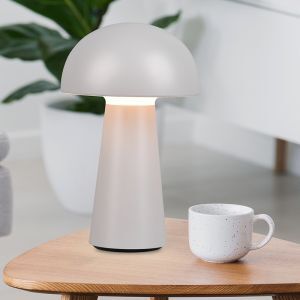 Szara lampa stołowa ogrodowa nowoczesna, Rachelle, 2W, 3000K LED, IP44, ściemniana w 3 krokach