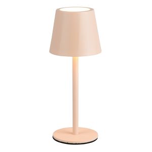 Brązowa lampa stołowa akumulatorowa metalowa, Priya, 1,6W, regulowana ciepła do zimnej bieli LED, ściemniana w 3 krokach