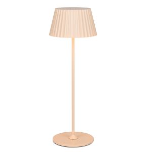 Brązowa akumulatorowa lampa stołowa zewnętrzna nowoczesna, Reshma, 1,5W, 3000K LED, IP44, z dotykowy ściemniacz