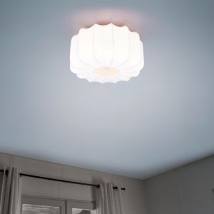 Biała lampa sufitowa nowoczesna, Metehan