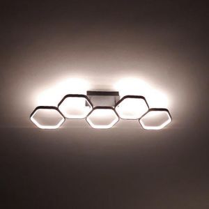 Antracytowy plafon sufitowy nowoczesny, Shaka, 24W, 3000K LED