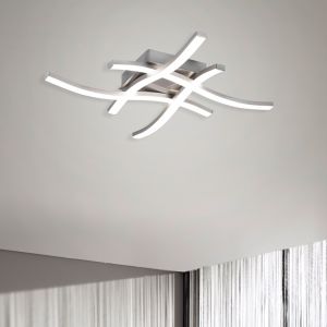 Niklowa lampa sufitowa nowoczesna, Go, 5W, 4000K LED