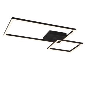 Czarny plafon sufitowy nowoczesny, Binc, 25W, 4000K LED, ściemniana w 3 krokach
