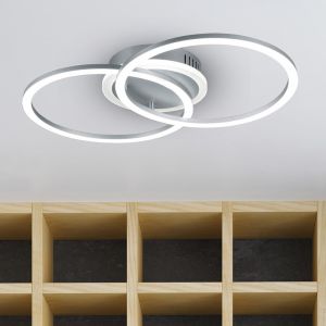 Ciemnoszary plafon sufitowy nowoczesny, Semira, 25W, 3000K LED