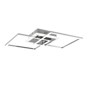 Chromowany plafon sufitowy nowoczesny, Semira, 25W, 4000K LED, ściemniana w 3 krokach