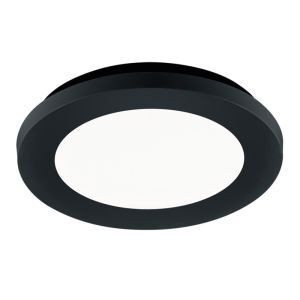 Czarna lampa łazienkowa sufitowa nowoczesna, Gistrup, 10W, 3000K LED, IP44