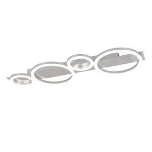 Chromowana lampa sufitowa design, Ishaan, 26,5W, 4000K LED