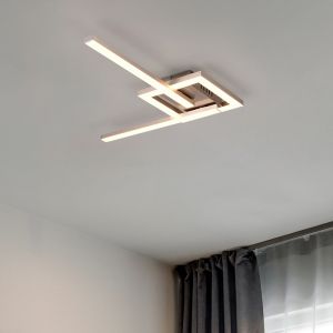 Niklowa lampa sufitowa design, Mahad, 17W, 3000K LED