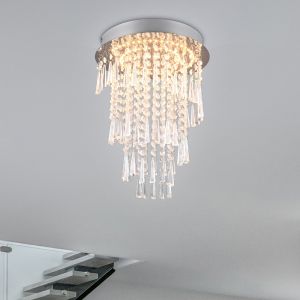 Chromowany żyrandol design, Sjon, 18W, regulowana ciepła do zimnej bieli LED, ściemniana w 3 krokach
